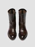 LISON 041 - Brown Leather Zipped Boots
