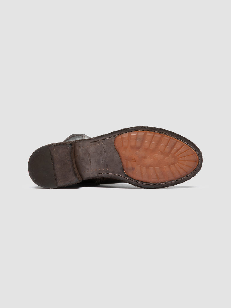 LISON 041 - Brown Leather Zipped Boots