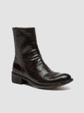 LISON 069 - Brown Leather Zip Boots