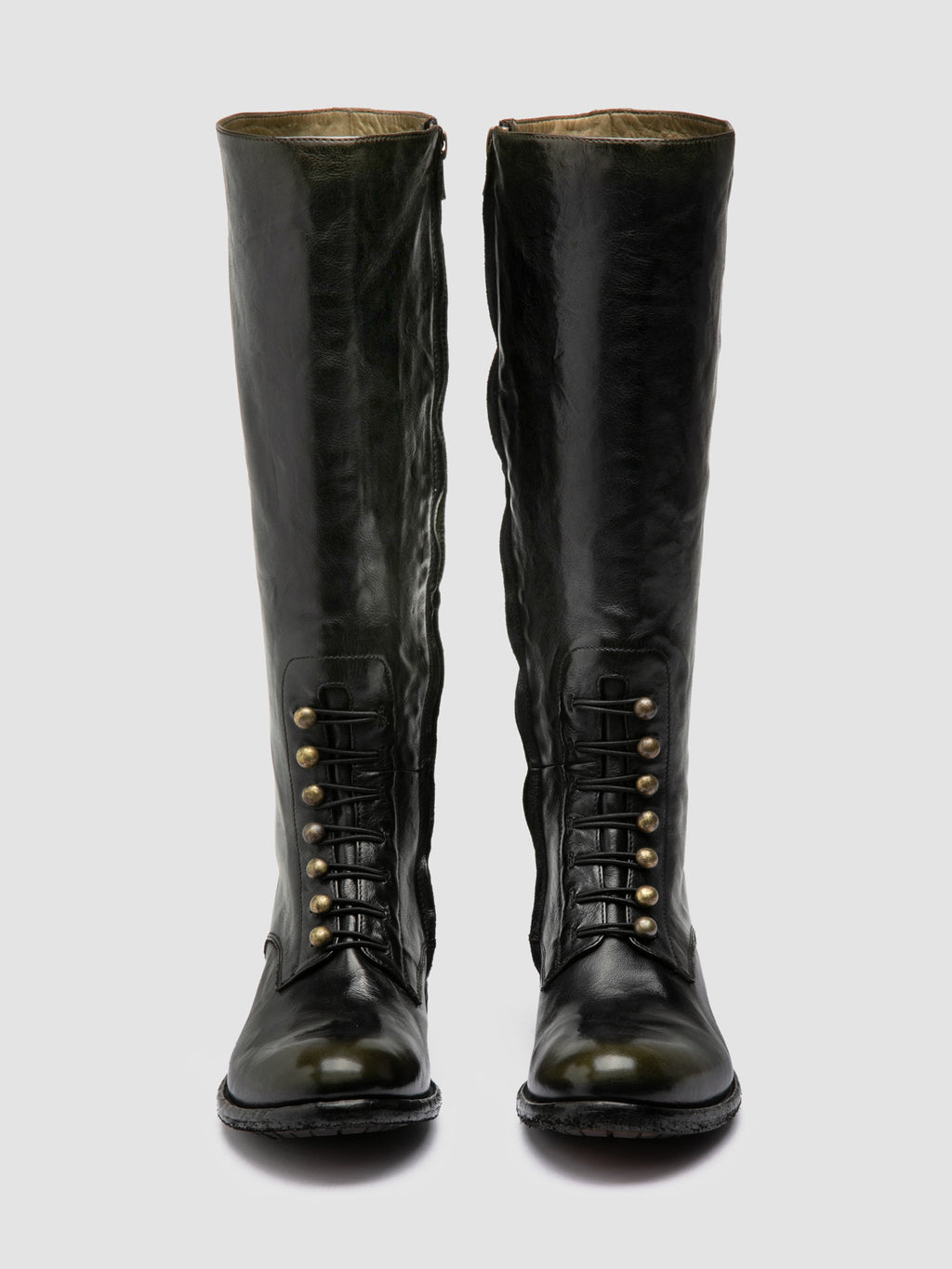LISON 070 - Brown Leather Zip Boots