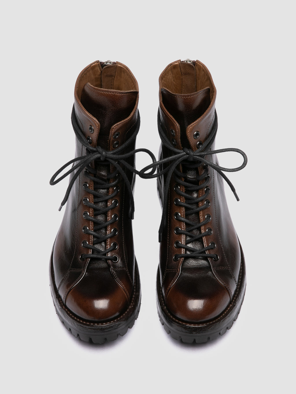 LORAINE 033 - Brown Leather Zip Boots - image OCDLORA033IGN18D222360 - 2