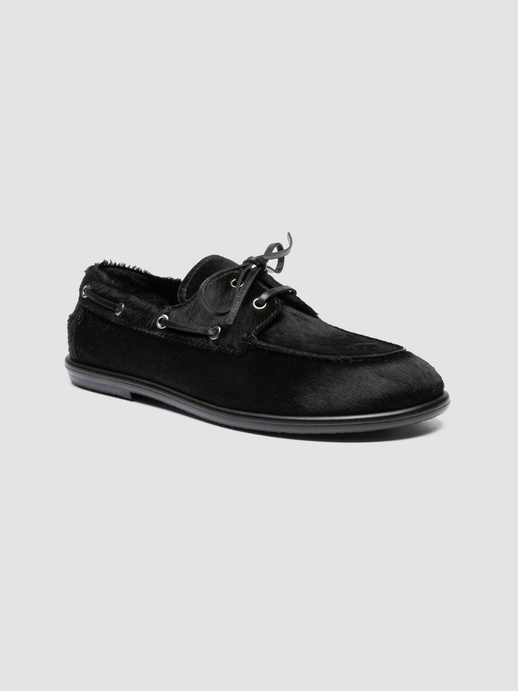 LOVE 101 - Black Leather Boat Shoes