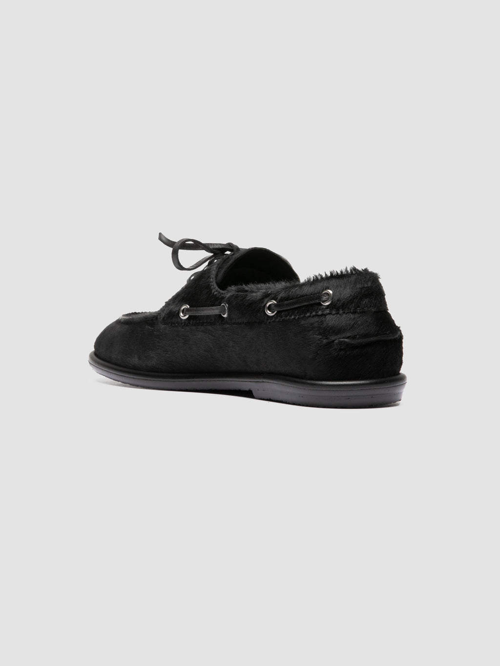 LOVE 101 - Black Leather Boat Shoes