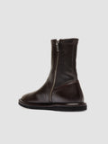 MARJORY 106 - Brown Leather Zipped Boots