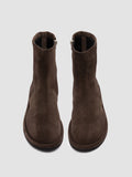 MARJORY 106 - Brown Suede Zipped Boots