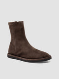 MARJORY 106 - Brown Suede Zipped Boots