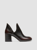 MAYREED 003 - Dunkelbraune Lederstiefel zum Hineinschlüpfen