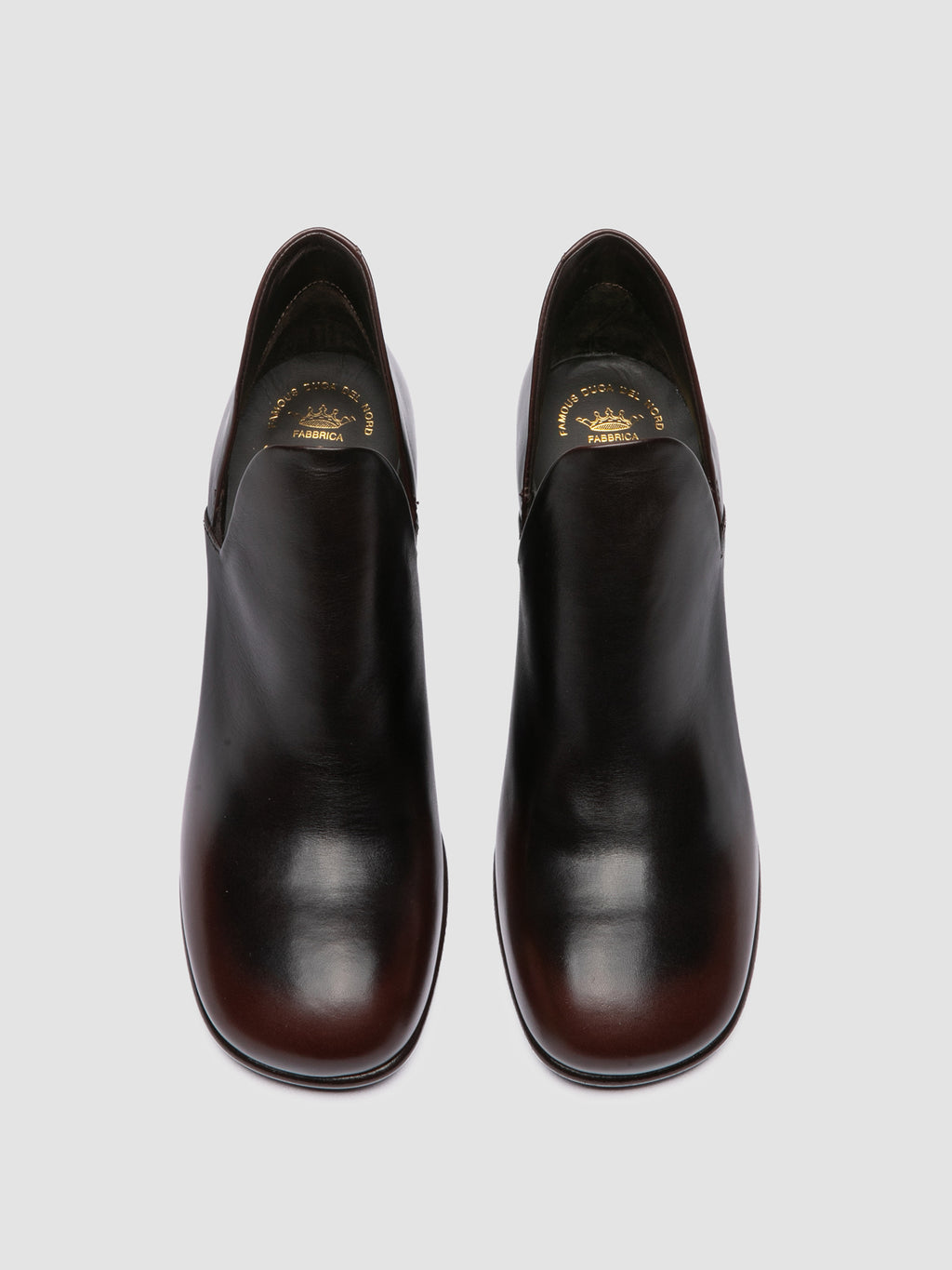 MAYREED 003 - Dunkelbraune Lederstiefel zum Hineinschlüpfen
