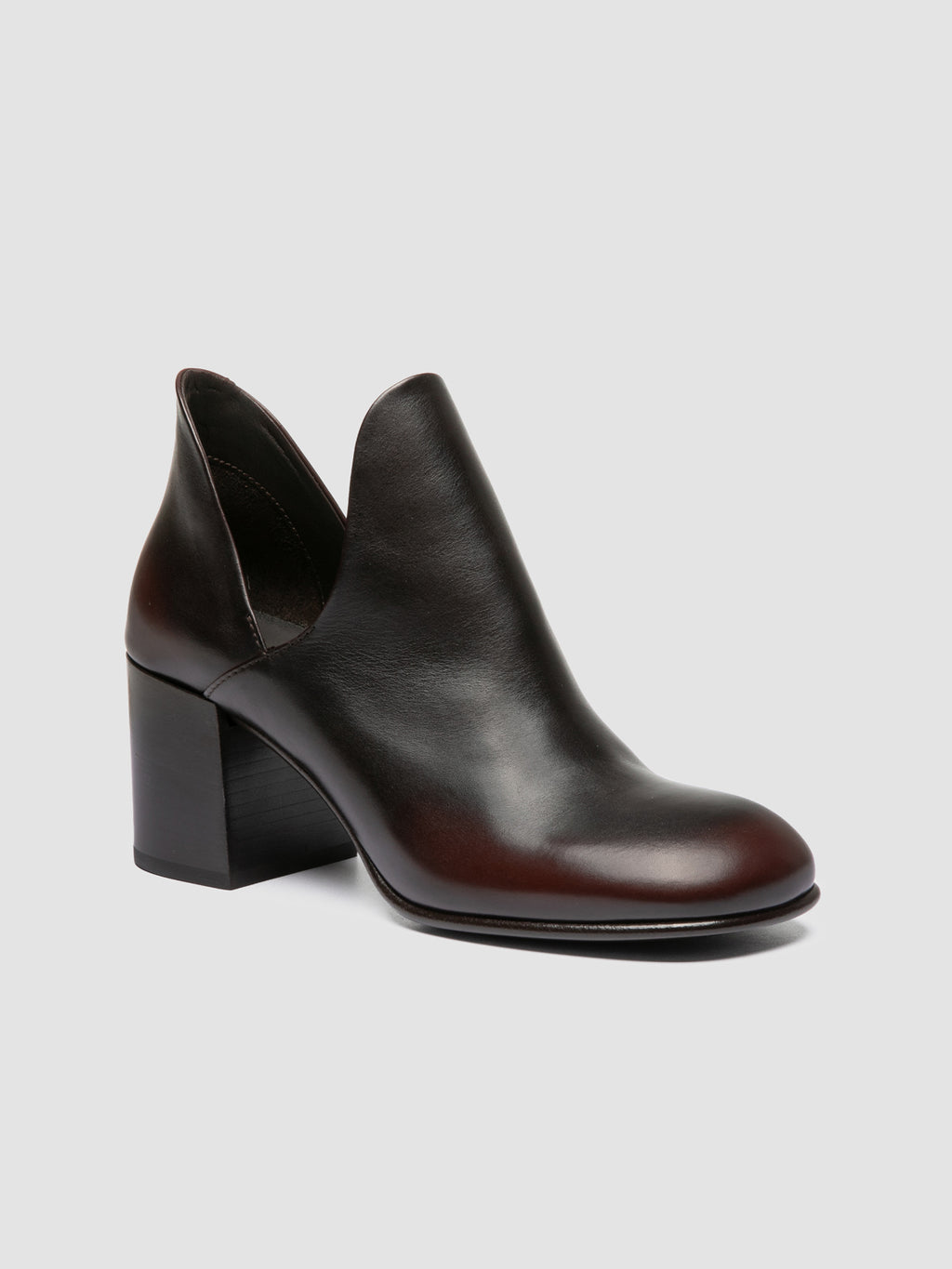 MAYREED 003 - Dunkelbraune Lederstiefel zum Hineinschlüpfen