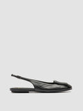MEREDITH 001 - Black Leather Sling Back Sandals