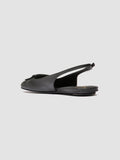MEREDITH 001 - Black Leather Sling Back Sandals