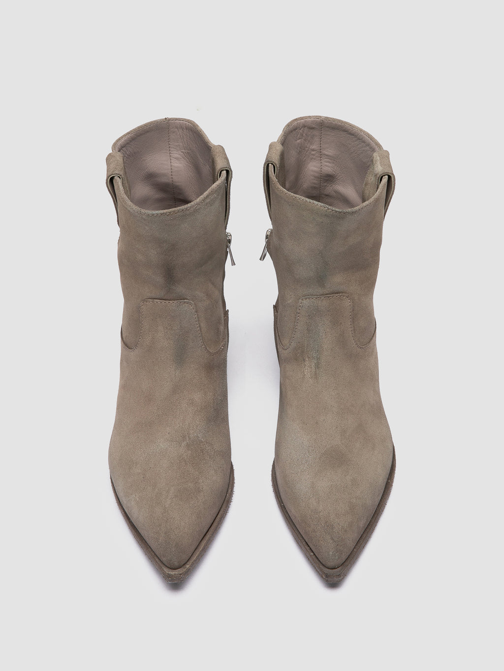 NOELIE DD 108 - Taupe Suede Zip Boots - image OCDNOEL108LIC23QUAR370 - 2