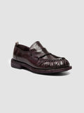 RUGGED 123_W - Burgundy Leather Penny Loafers - image OCDRUGG123IGNISF668370 - 3