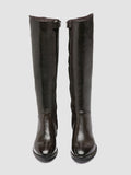 SELINE 039 - Graue Lederstiefel mit Reißverschluss