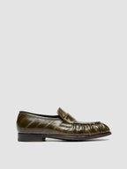 SOLITUDE 107 - Green Leather Penny Loafers