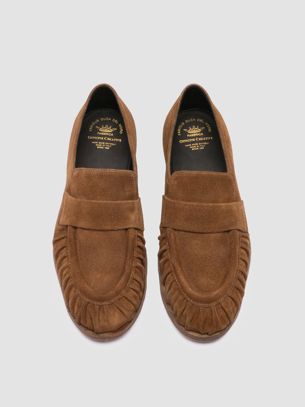 SOLITUDE 107 - Brown Suede Penny Loafers