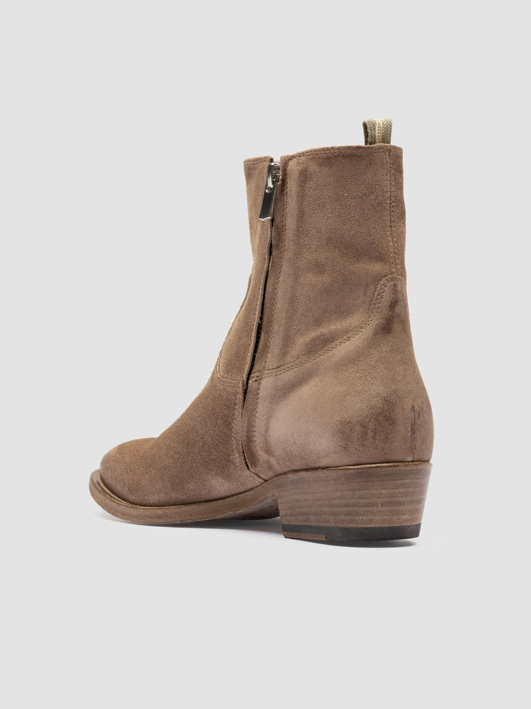 SONEGAL DD 003 - Brown Suede Zip Boots