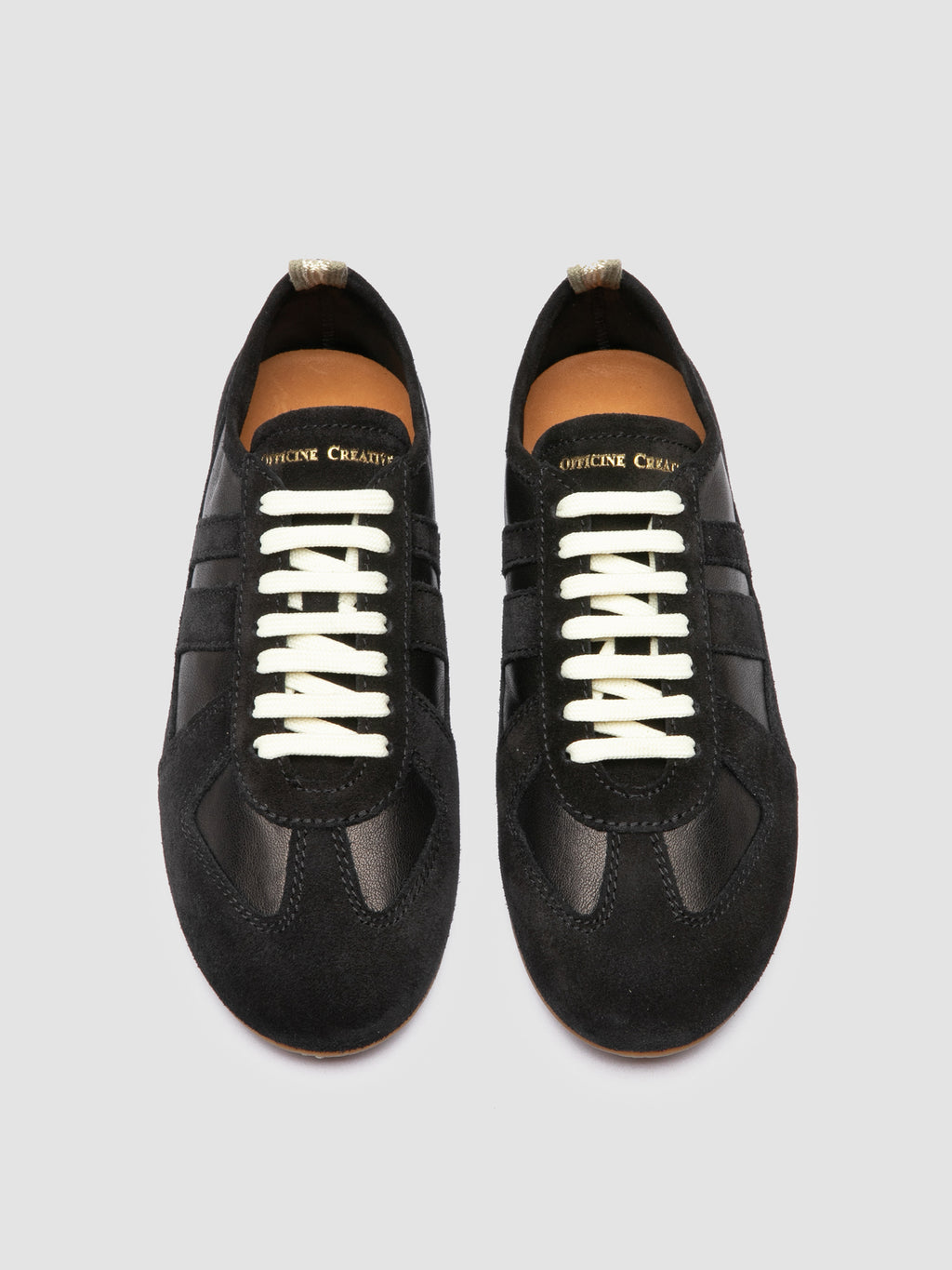 SUBSIDE 102 - Black Leather and Suede Low-Top Sneakers