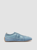 SUBSIDE 102 - Blue Leather and Suede Low-Top Sneakers