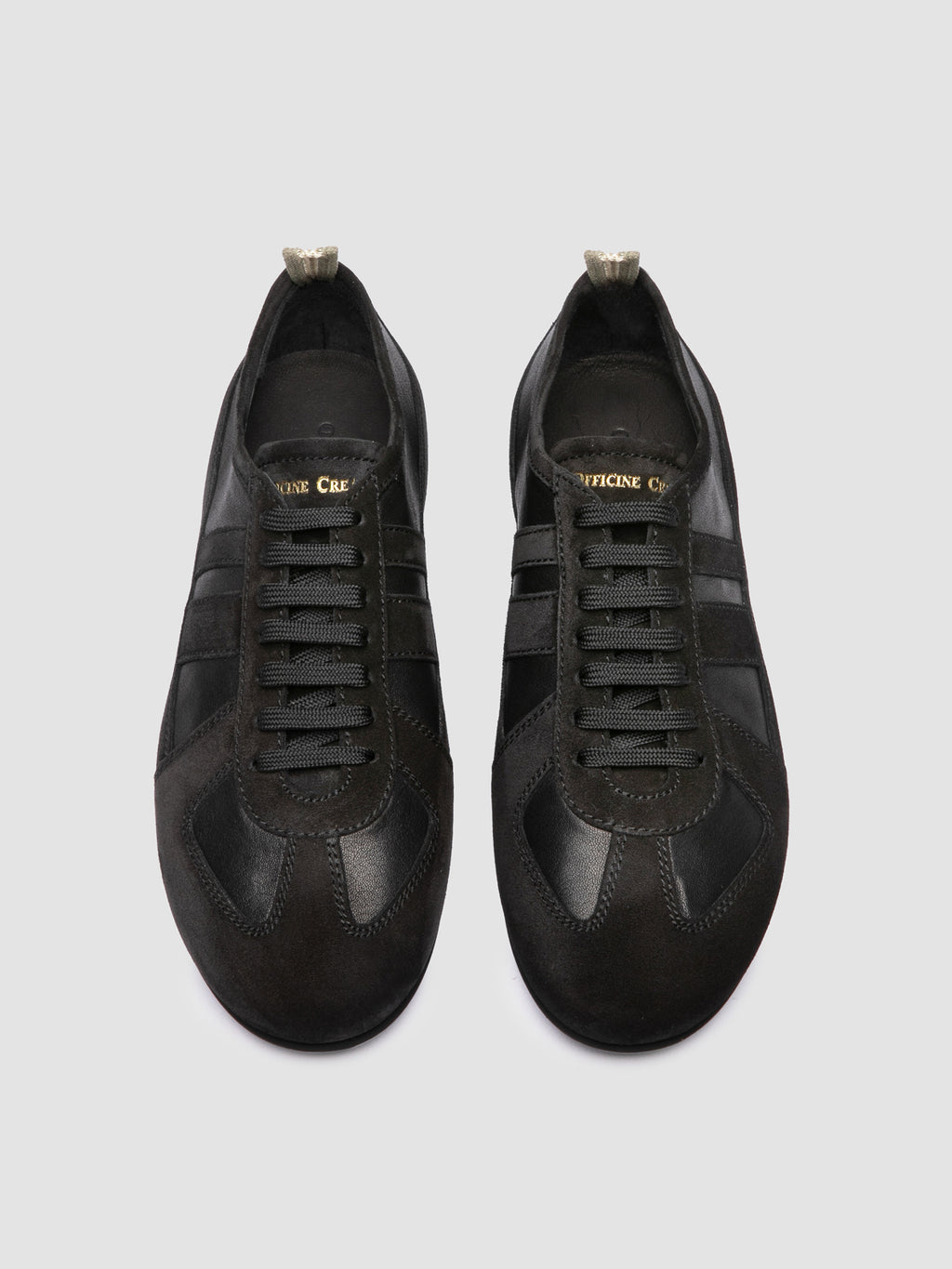 SUBSIDE 104_W - Black Suede and Leather Low Top Sneakers - image OCDSUBS104LC2211000370 - 3