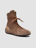 SUBSIDE 105_W - Brown Suede and Leather High Top Sneakers - image OCDSUBS105LC220B535370 - 3