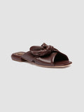 SUKI 007 - Burgundy Leather Slide Sandals