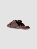 SUKI 007 - Burgundy Leather Slide Sandals