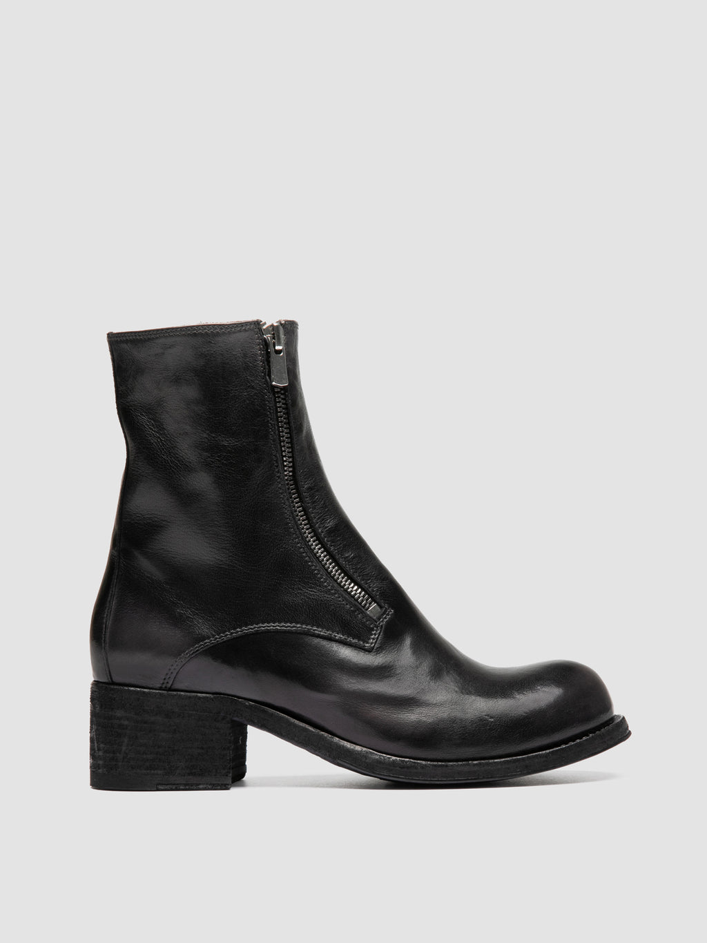 THUBBLE 105 - Black Leather Zip Boots