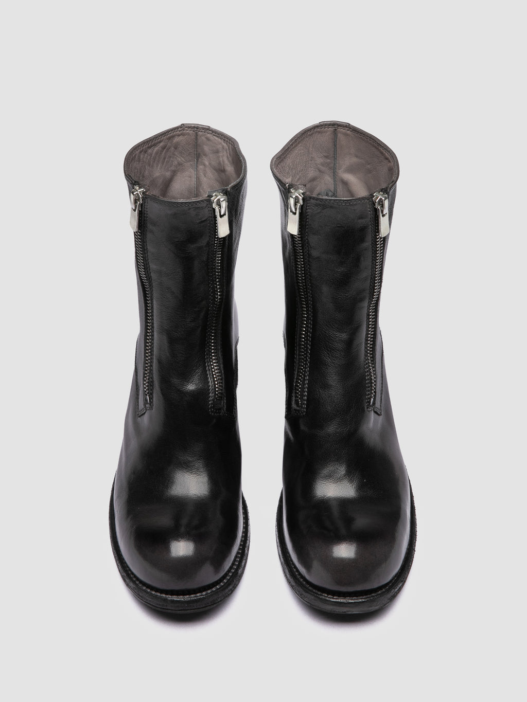 THUBBLE 105 - Black Leather Zip Boots
