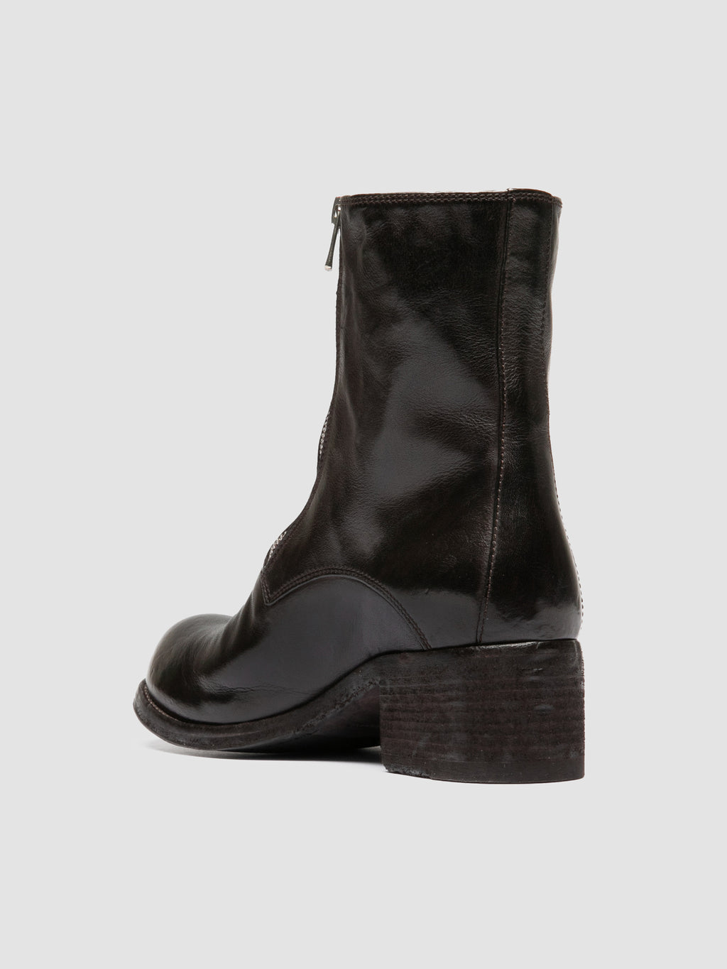 THUBBLE 105 - Brown Leather Zipped Boots