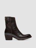 WADE 013 - Braune Stiefel aus Leder mit Reißverschluss