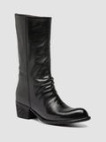 WADE 014 - Black leather Zip Boots