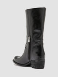 WADE 014 - Black leather Zip Boots
