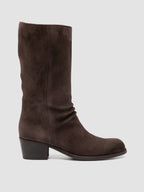 WADE 014 - Braune Wildlederstiefel mit Reißverschluss