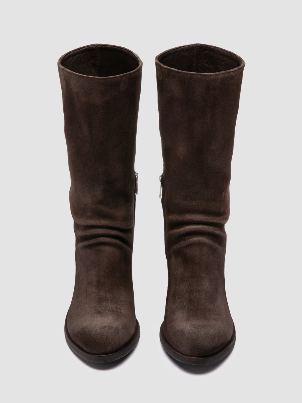 WADE 014 - Braune Wildlederstiefel mit Reißverschluss