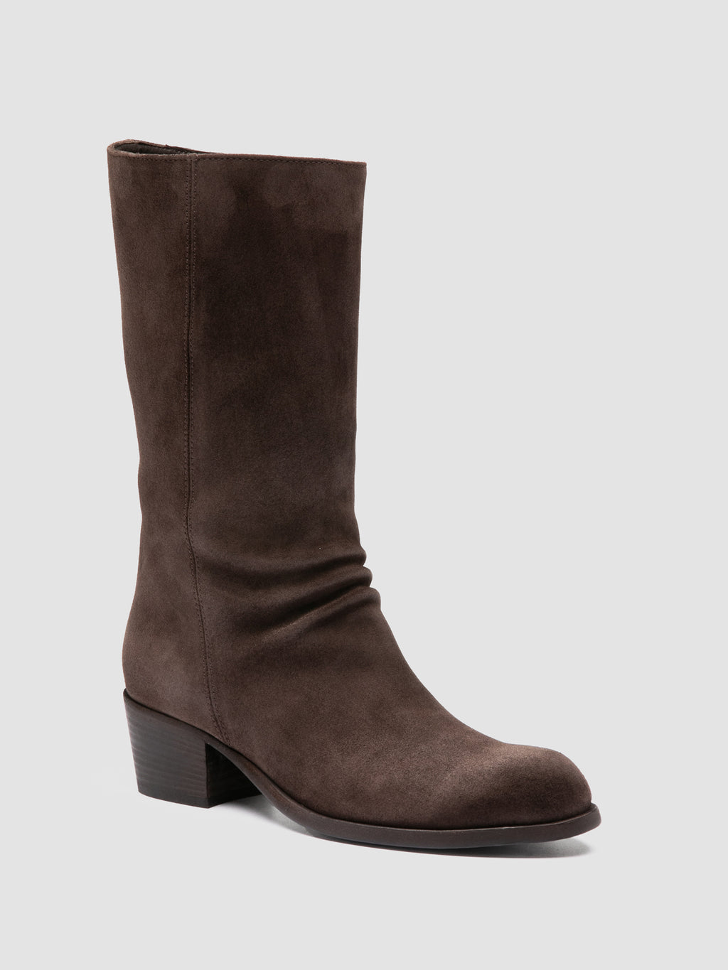 WADE 014 - Braune Wildlederstiefel mit Reißverschluss