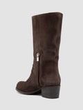WADE 014 - Braune Wildlederstiefel mit Reißverschluss
