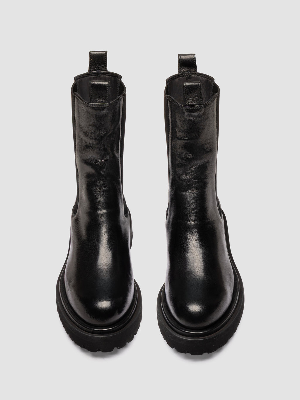 WISAL DD 107 - Black Leather Chelsea Boots