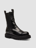 WISAL DD 107 - Black Leather Chelsea Boots