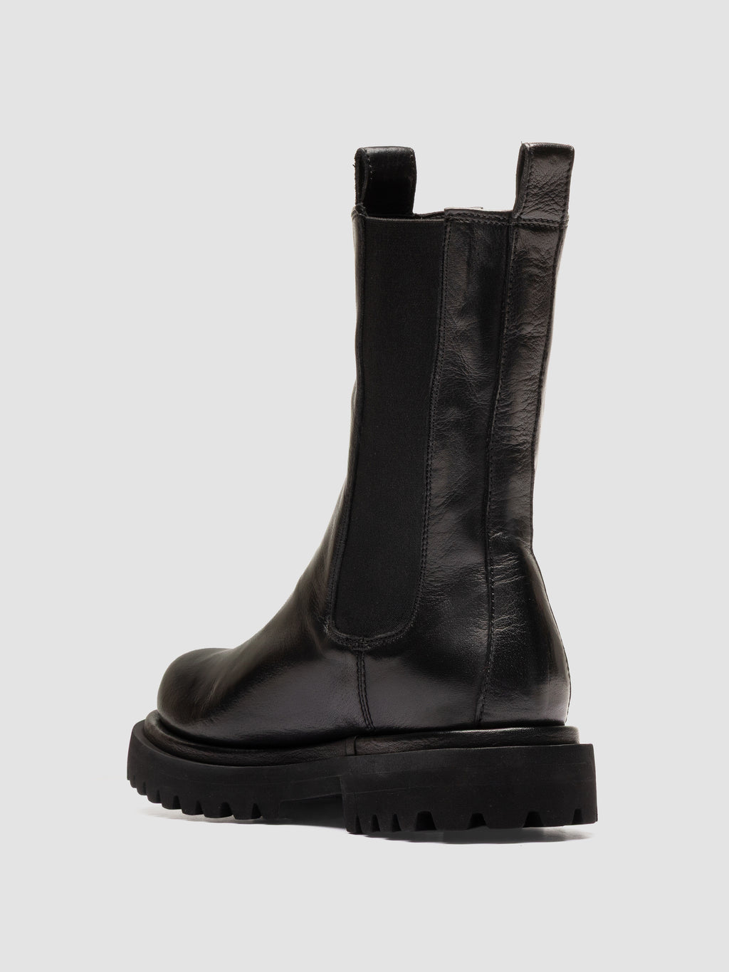 WISAL DD 107 - Black Leather Chelsea Boots