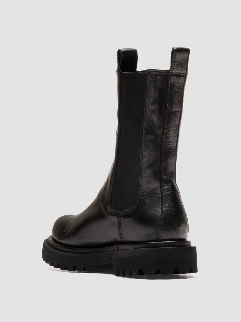 WISAL DD 107 - Black Leather Chelsea Boots
