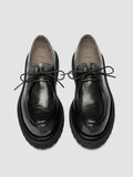 WISAL DD 125 - Black Leather Derby Shoes