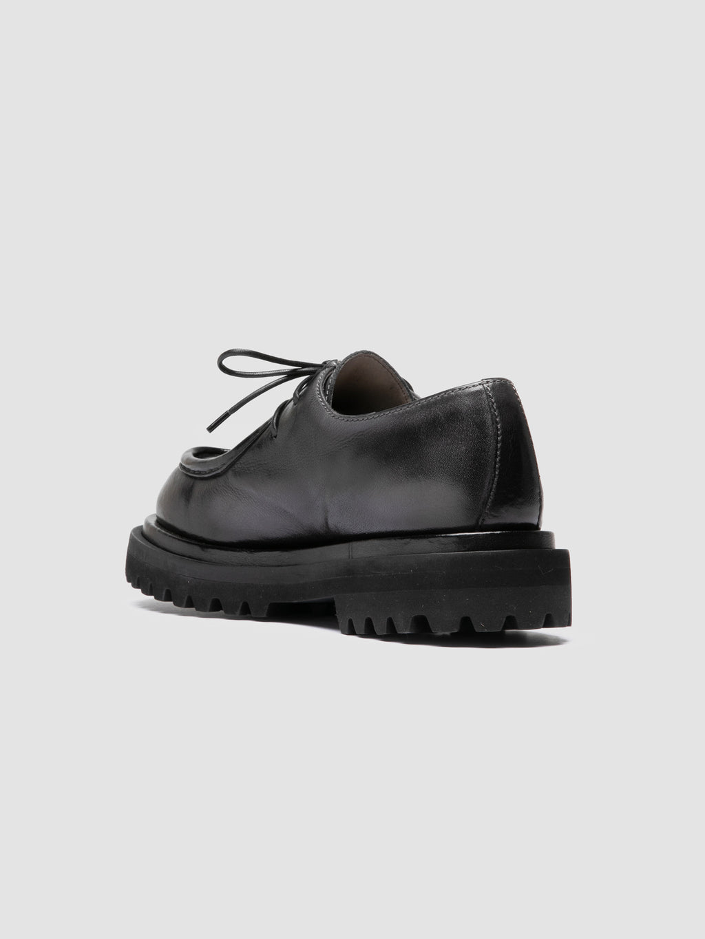 WISAL DD 125 - Black Leather Derby Shoes