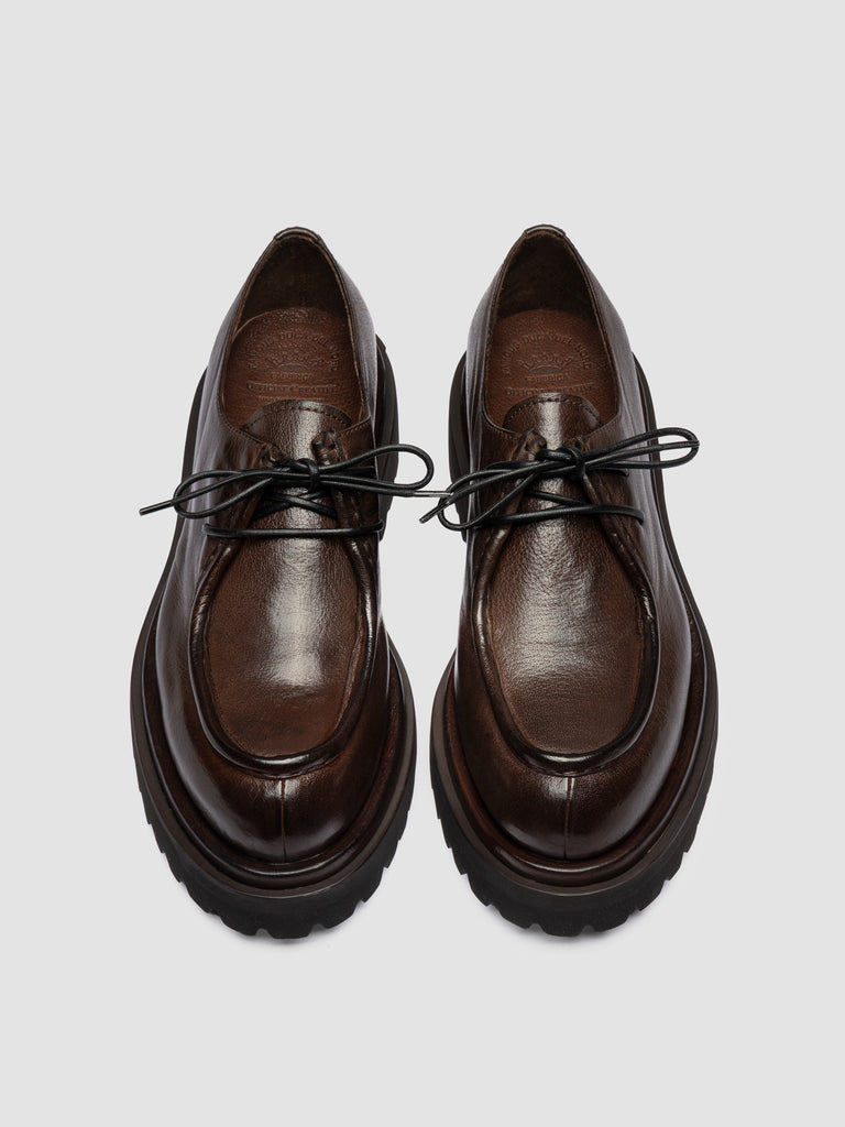 WISAL DD 125 - Brown Leather Derby Shoes