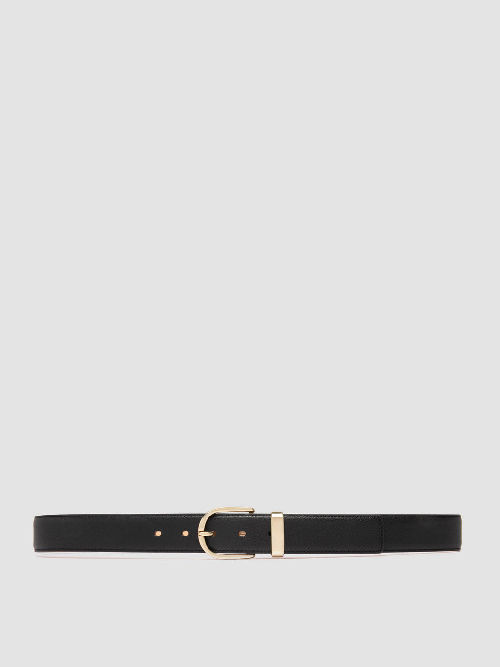 OC STRIP 100 - Black Leather Belt - image OCFSTR100MASO11000700 - 1