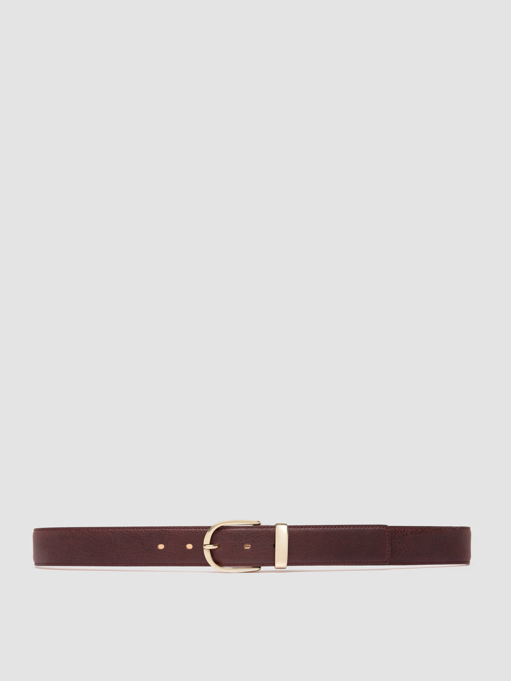 OC STRIP 100 - Burgundy Leather Belt - image OCFSTR100MASO1E362700 - 1