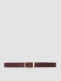 OC STRIP 100 - Burgundy Leather Belt - image OCFSTR100MASO1E362700 - 1