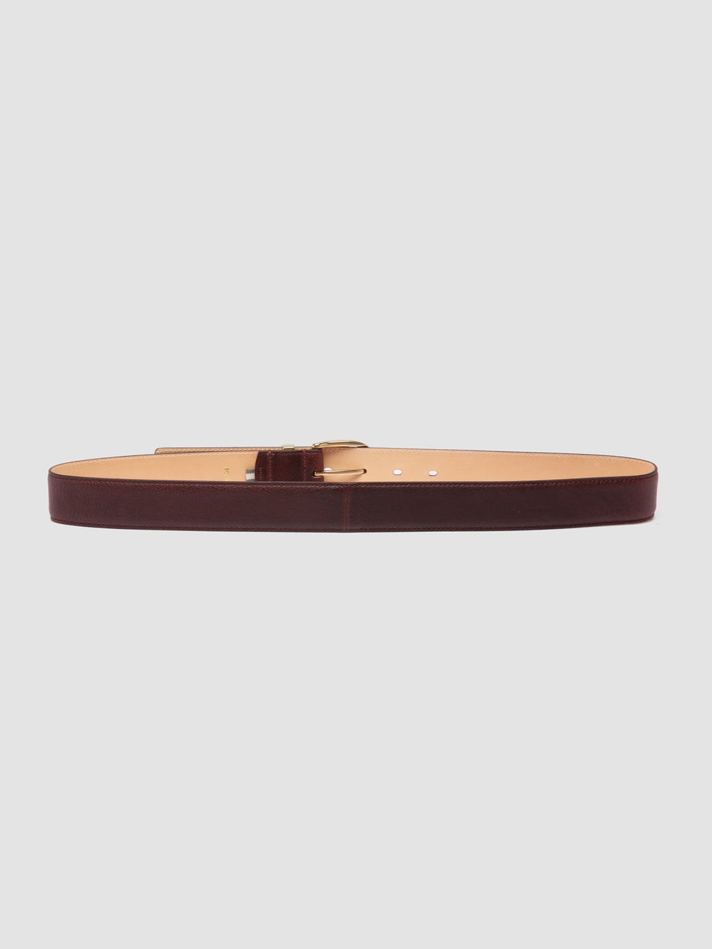 OC STRIP 100 - Burgundy Leather Belt - image OCFSTR100MASO1E362700 - 3