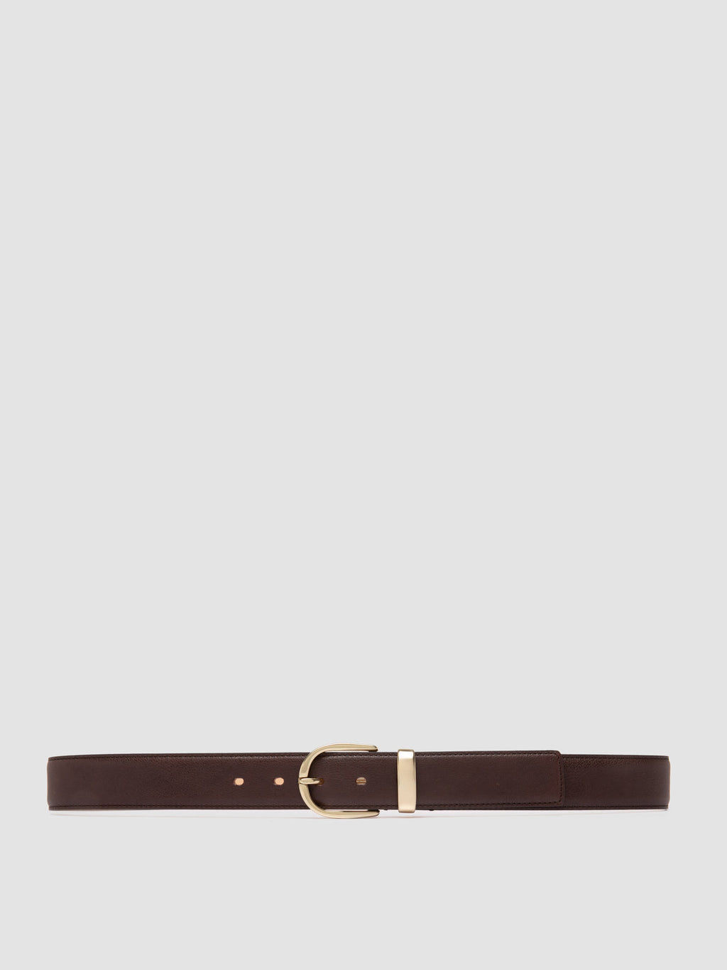 OC STRIP 100 - Brown Leather Belt - image OCFSTR100MASO1H224700 - 1