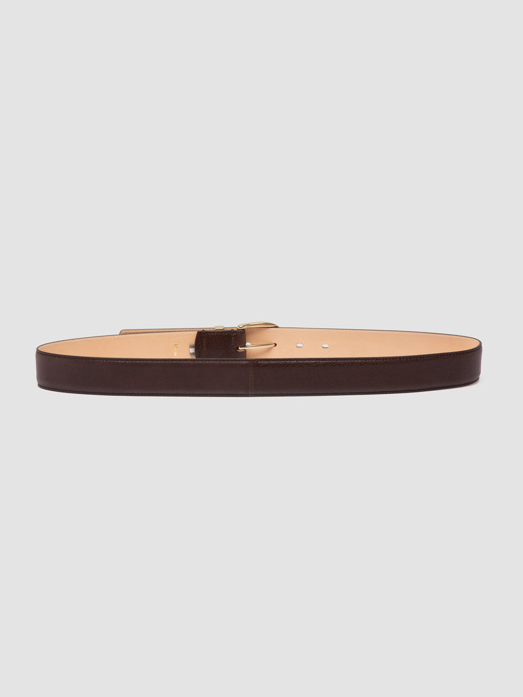OC STRIP 100 - Brown Leather Belt - image OCFSTR100MASO1H224700 - 3